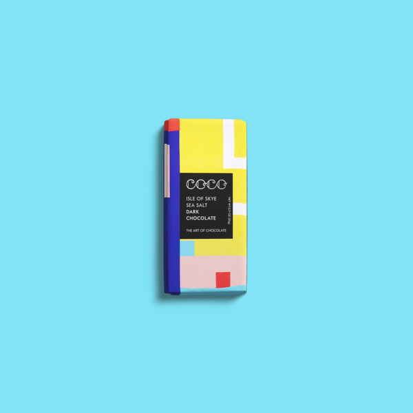 Vegan Mini Isle of Skye Sea Salt dark chocolate bar from Coco Chocolatier