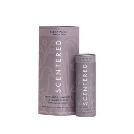 Scentered Organic Sleep Well Therapy balm on a white background