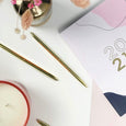 Slim Gold Ballpoint Pen with Black Ink from Aim Studio