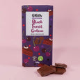 Bar of 'Black Forest Gateau' Milk Chocolate from Gnaw Chocolate