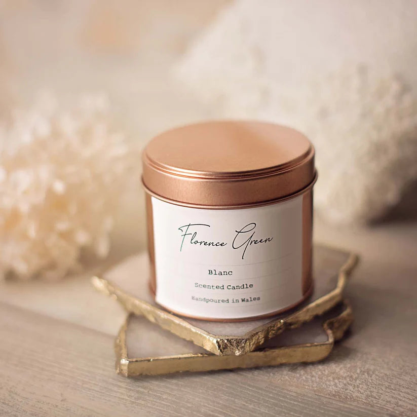 Coconut, Vanilla and Tonka Silver Tin Candle from Florence Green