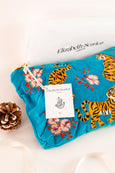 Elizabeth Scarlett Blue Tiger Pouch
