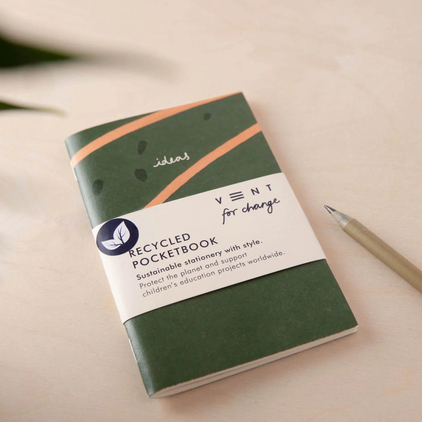 Vent 4 Change Green Ideas A6 Lined Pocket Notebook