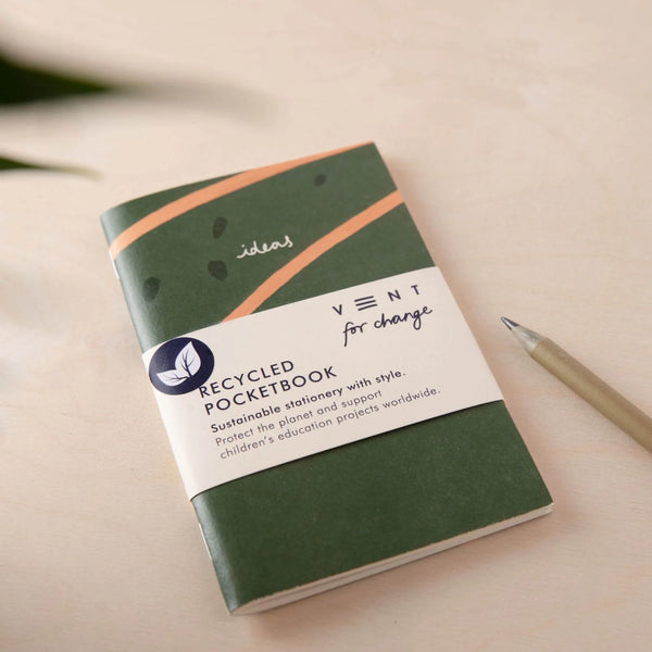 Vent 4 Change Green Ideas A6 Lined Pocket Notebook