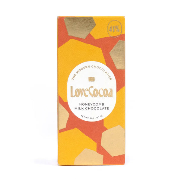 Honeycomb Milk Chocolate Mini Bar from Love Cocoa