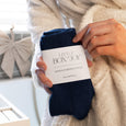 Little Box of Joy Navy Alpaca Socks