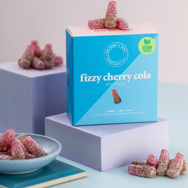 Vegan Fizzy Cherry Cola Bottles Gift Box from Ask Mummy and Daddy