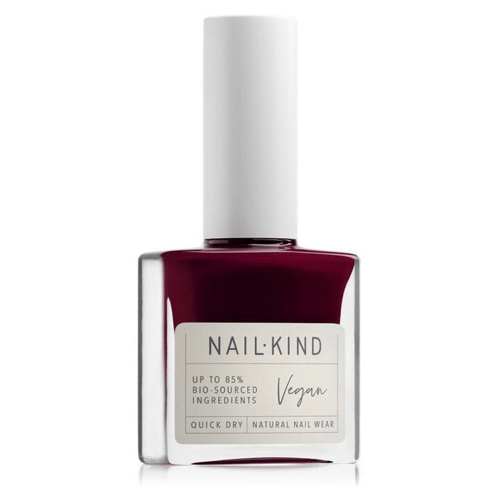 Vegan Wine o Clock deep red Nail varnish by Nailkind on white background