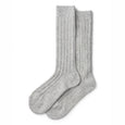 Chalk Silver Cashmere Blend Lounge Socks